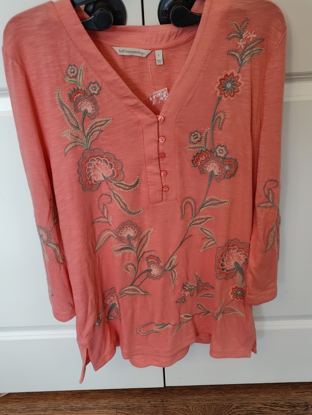 Soft Surroundings Embroidered Shirt